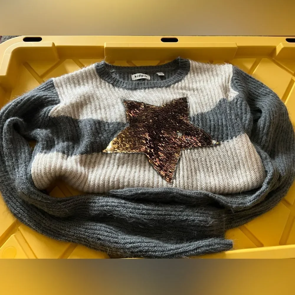 Kidpik Sequin Two toned Sweater